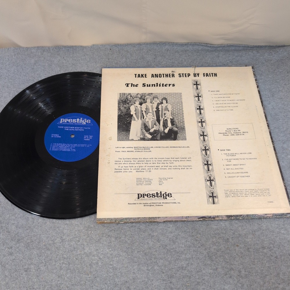 The Sunliters Take Another Step By Faith Gospel Vinyl LP Prestige Records 750866 - Picture 3 of 3